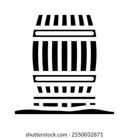 rain barrel water saving glyph icon vector. rain barrel water saving sign. isolated symbol illustration