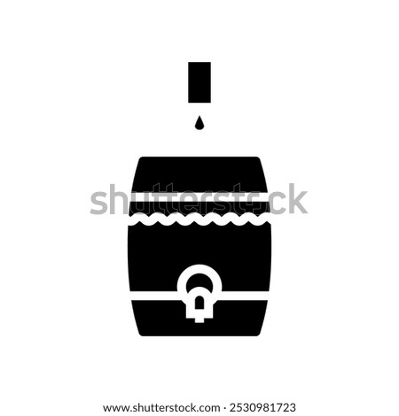 rain barrel water saving glyph icon vector. rain barrel water saving sign. isolated symbol illustration