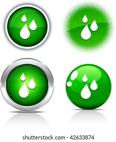   Rain beautiful buttons. Vector illustration.