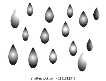 Rain and black cloud isolated on white background.Cloud rain symbol for your web site design, logo, app, UI. Modern forecast storm sign. Weather, internet concept. Vector illustration, EPS10
