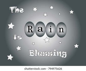 The Rain is Blessing. vector illustration