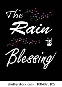 The rain blessing. vector modern  illustration