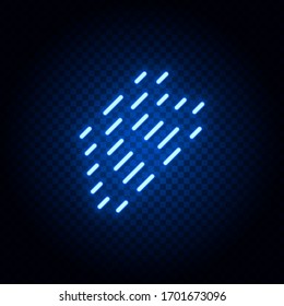 icono del vector neón azul de lluvia