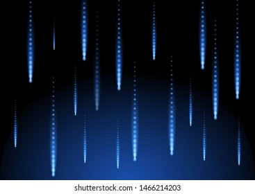 Rain blue shape background space Vector geometric illustration of black space