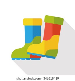 rain boot flat icon