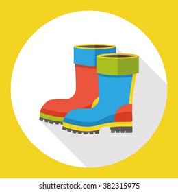 rain boot flat icon