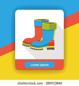 rain boot flat icon