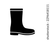 Rain boot icon vector on trendy design