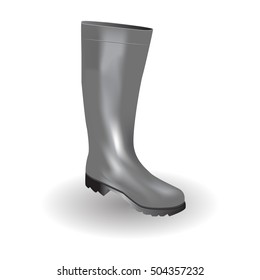 Rain boot vector icon symbol design. Illustration isolated on white background