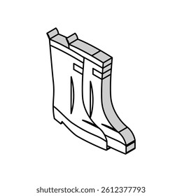 rain boots autumn isometric icon vector. rain boots autumn sign. isolated symbol illustration