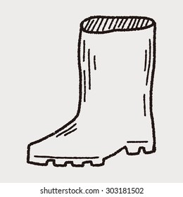 rain boots doodle