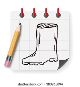 rain boots doodle