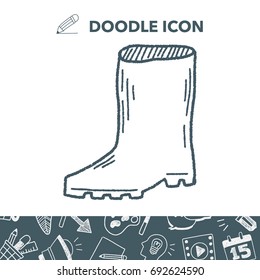 rain boots doodle