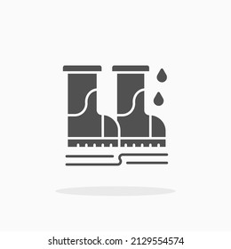 Rain boots glyph icon. Can be used for digital product, presentation, print design and more.