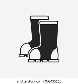 Rain boots icon