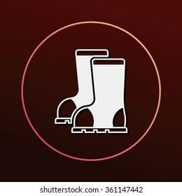 Rain boots icon