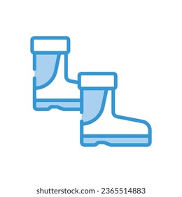 Rain Boots Icon autumn vector stock illustration.
