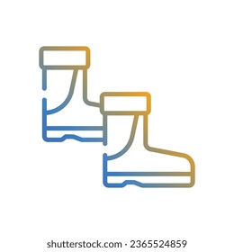 Rain Boots Icon autumn vector stock illustration.