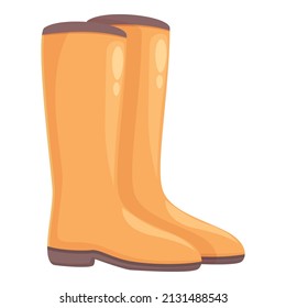 Rain boots icon cartoon vector. Water boot. Waterproof autumn