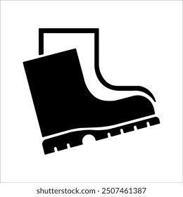 Diseño de Ilustración vectorial de icono de botas de lluvia.