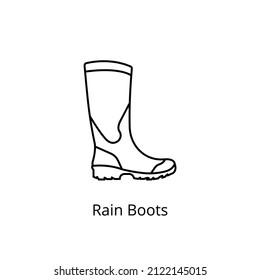 rain boots icon in vector. logotype