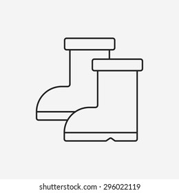 Rain boots line icon