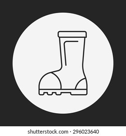 Rain boots line icon