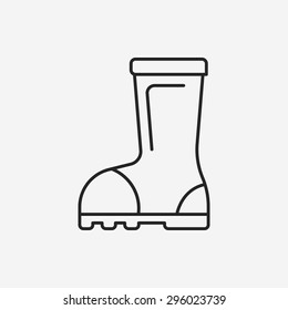 Rain boots line icon