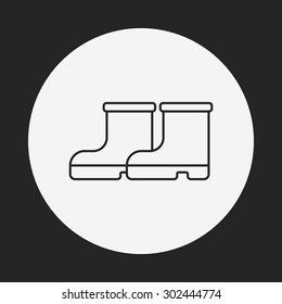 Rain boots line icon