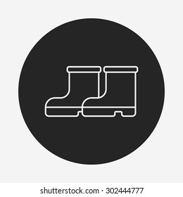 Rain boots line icon