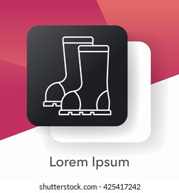 Rain boots line icon