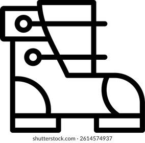 Rain Boots Line Vector Icon Design