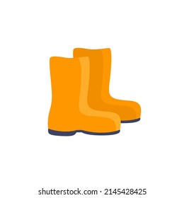 rain boots on white, vector illustration