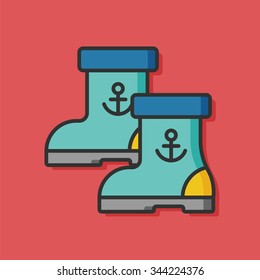 Rain boots vector icon