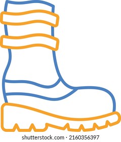 Icono vectorial de las botas de lluvia. Se puede usar para imprimir, móviles y aplicaciones web.