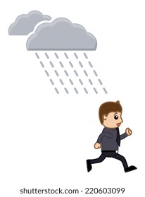 Rain - Cartoon Vector Illustration