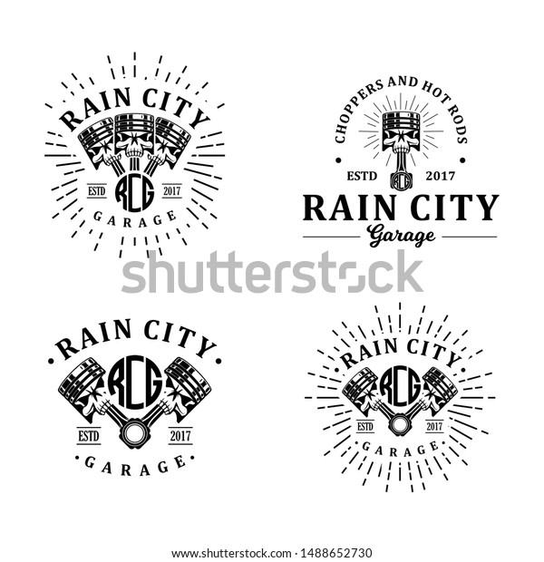 Rain city garage 2 logo\
vector