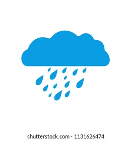 Rain cloud. Bad weather. Thoughts. Blue. For your design. An object. 