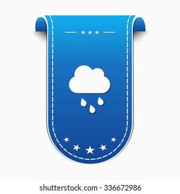 Rain Cloud blue Vector Icon Design