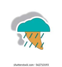 Rain cloud, cloudburst, downpour rain, hurracian disaster