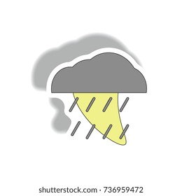 Rain cloud, cloudburst, downpour rain, hurracian disaster