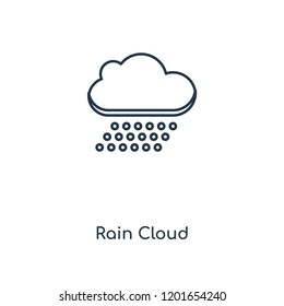 Rain Cloud concept line icon. Linear Rain Cloud concept outline symbol design. This simple element illustration can be used for web and mobile UI/UX.