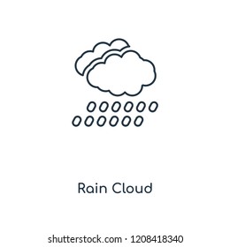 Rain Cloud concept line icon. Linear Rain Cloud concept outline symbol design. This simple element illustration can be used for web and mobile UI/UX.