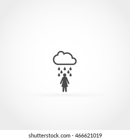 Rain Cloud with Female Icon