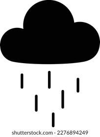 Rain Cloud Fill Icon Weather 