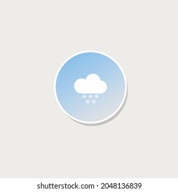 Rain and Cloud Flat Icon on grey background. Vector illustration design. Flat style