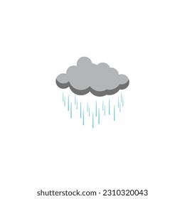 Rain, cloud geometric symbol simple logo vector