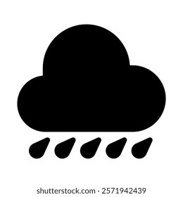 Rain cloud icon. Concept of bad weather, storm, and forecast.