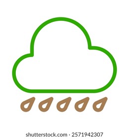 Rain cloud icon. Concept of weather, climate, and meteorology.