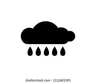 rain cloud icon design illustration,glyph style design, designed for web and app
